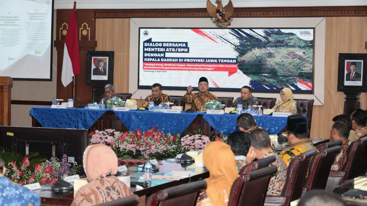 Menteri Nusron Ajak Kepala Daerah Se-Jawa Tengah Kolaborasi Selesaikan Sertipikasi Tanah dan RDTR